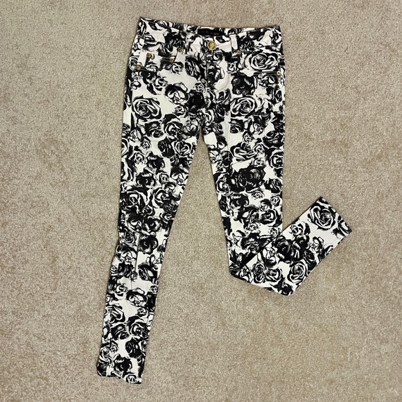 Cecil McBee Japanese Floral Skinny Jeans - Picture 8 of 9